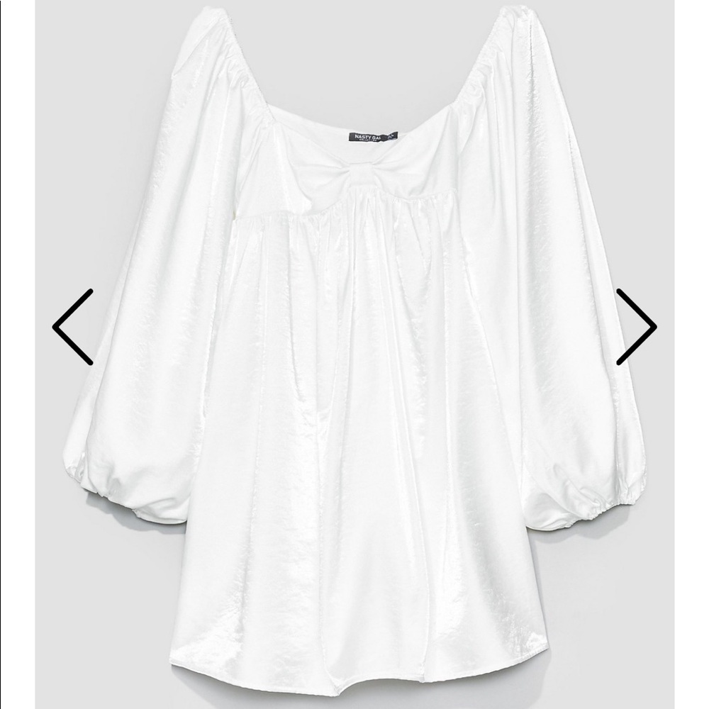 Nasty gal balloon sleeve taffeta dress